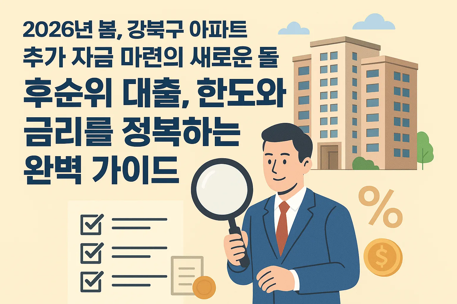강북구 아파트 후순위 대출, 한도와 금리 한 번에 해결하는 비법!